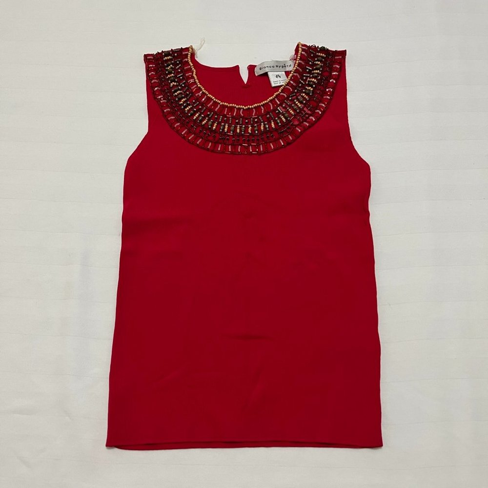 Bianca Nygard  Sleeveless beaded top size 4 - 6